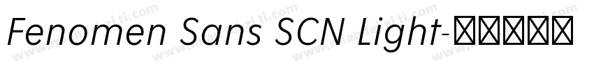 Fenomen Sans SCN Light字体转换